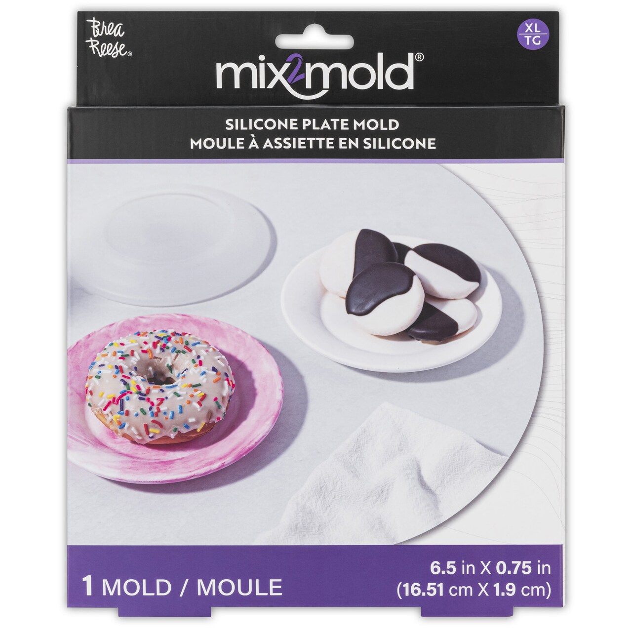 Brea Reese Mix2Mold Silicone Small Plate Mold - 1pc - DIY Coaster/Jewelry Dish/Food Plate, Non-Stick, Durable & Reusable, Mold Only-For Resin Crafts
